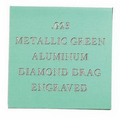 Metallic Green Aluminum Engraving Sheet Stock (12"x24"x0.025")